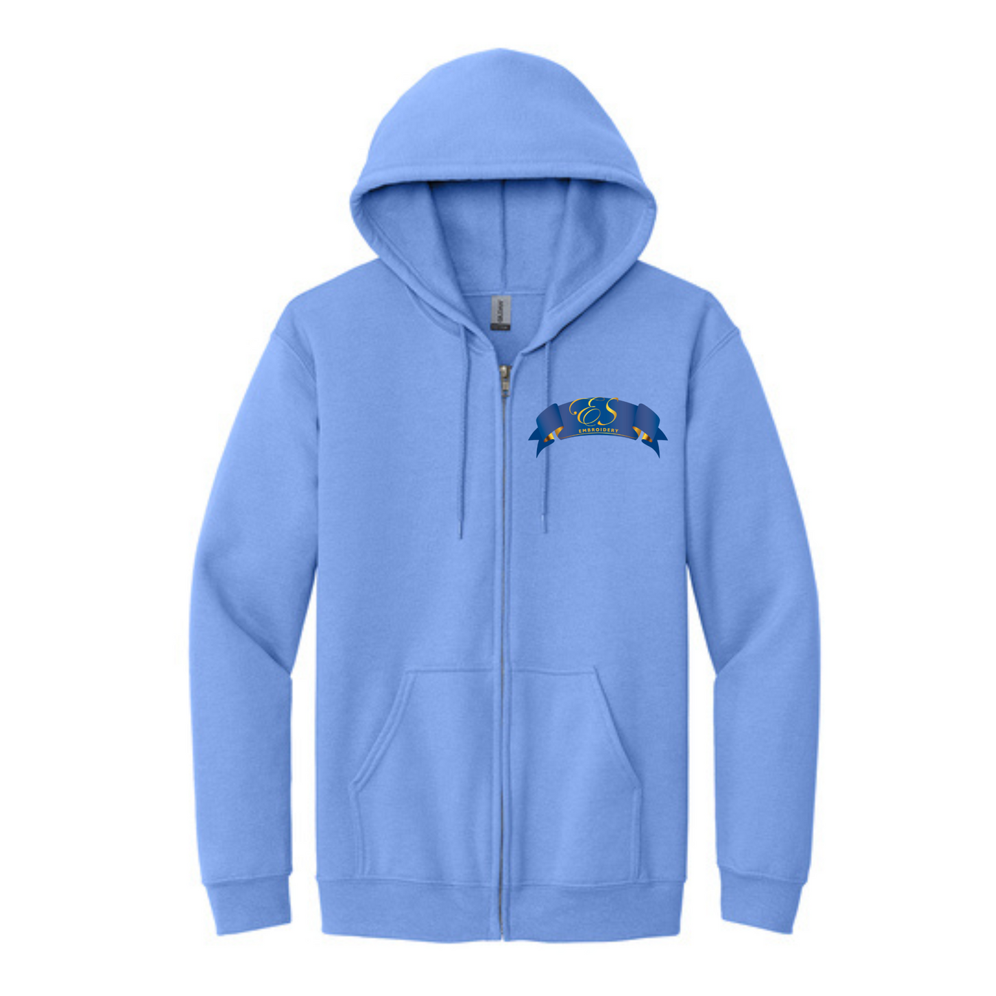 Es Embroidery Zip Up Hoodie