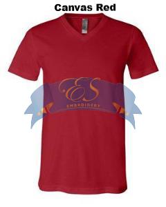 Short-Sleeve V-Neck T-Shirt - ES Embroidery