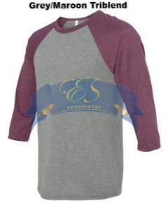 3/4-Sleeve Baseball T-Shirt - ES Embroidery