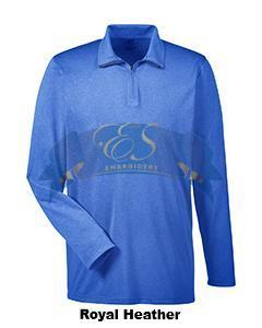 Cool & Dry Heathered Performance Quarter-Zip - ES Embroidery