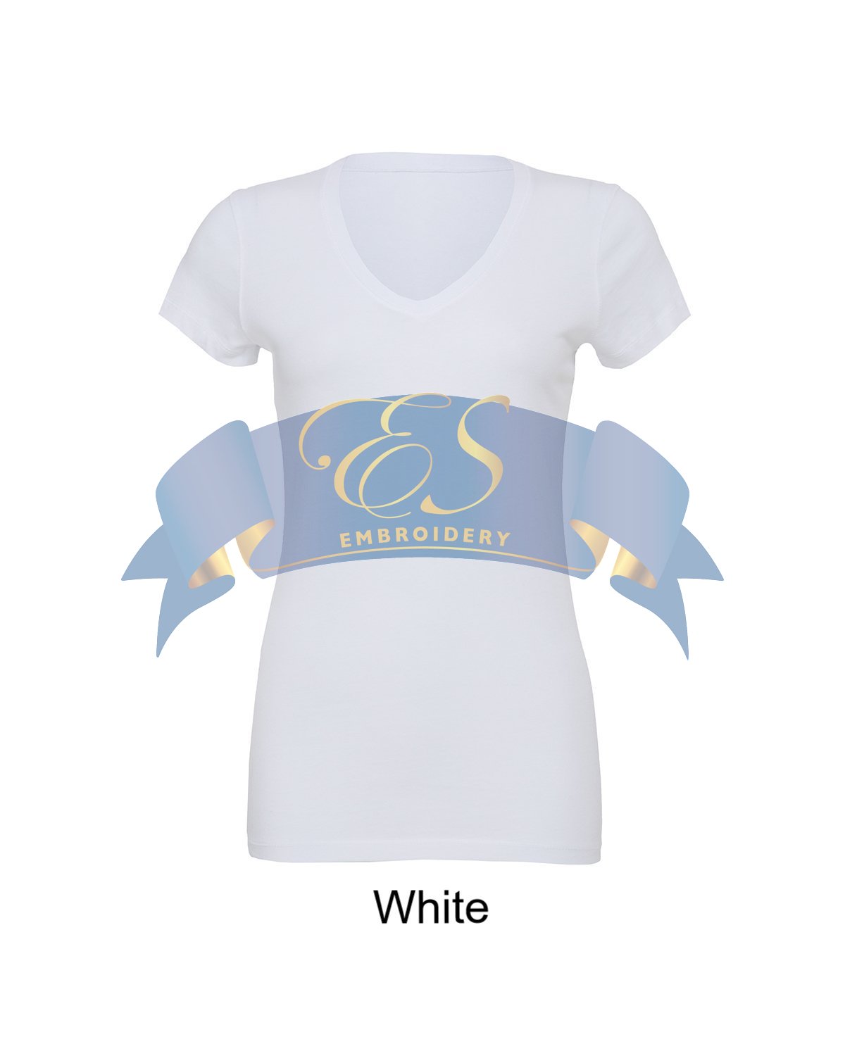 Short Sleeve V-Neck T-Shirt - ES Embroidery