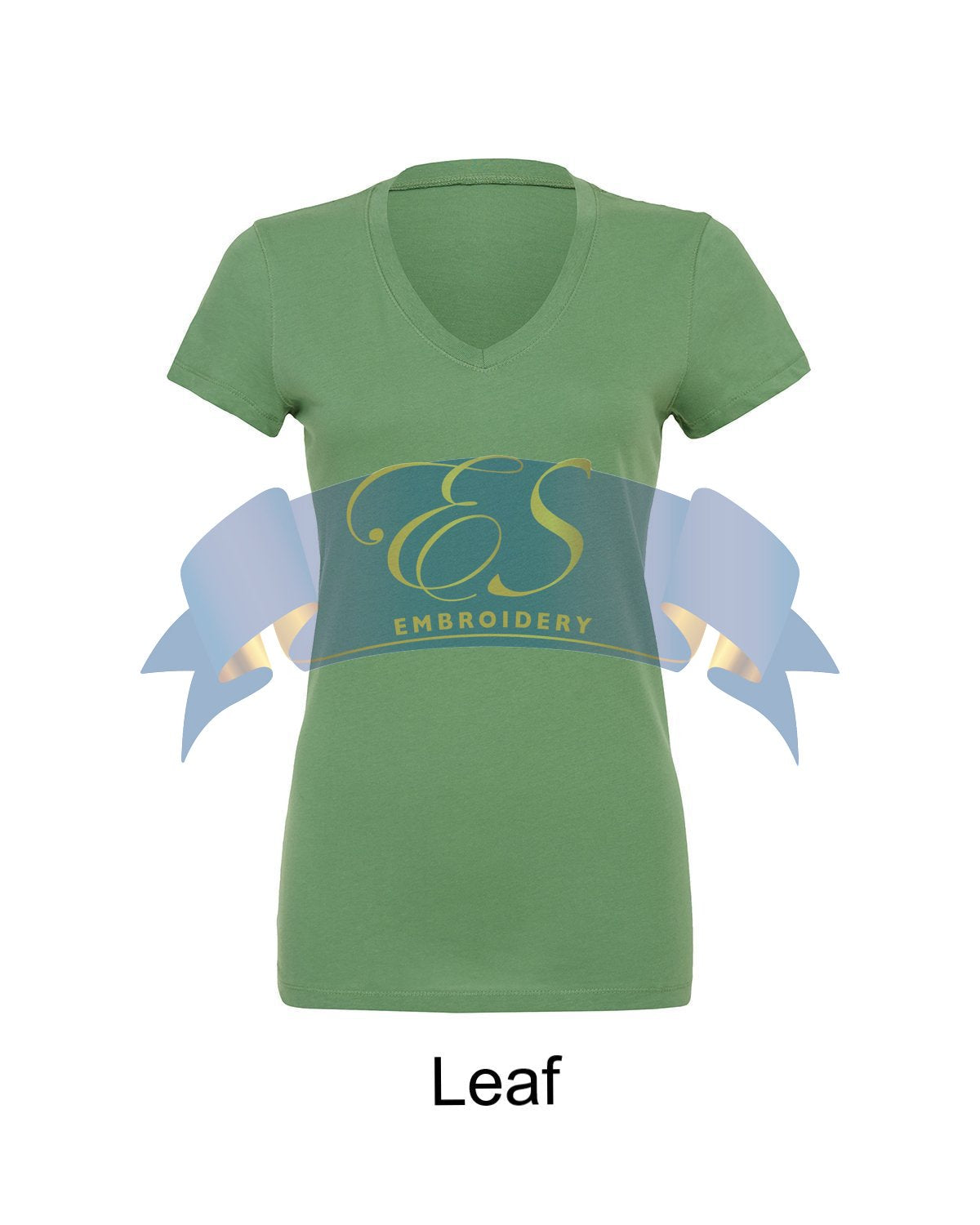 Short Sleeve V-Neck T-Shirt - ES Embroidery