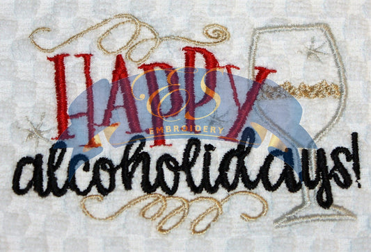 Happy Alcoholidays Kitchen Towel