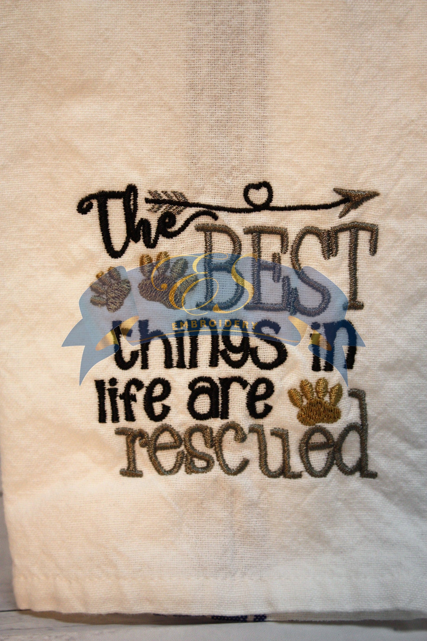 The Best Things In Life Are Rescued Towel