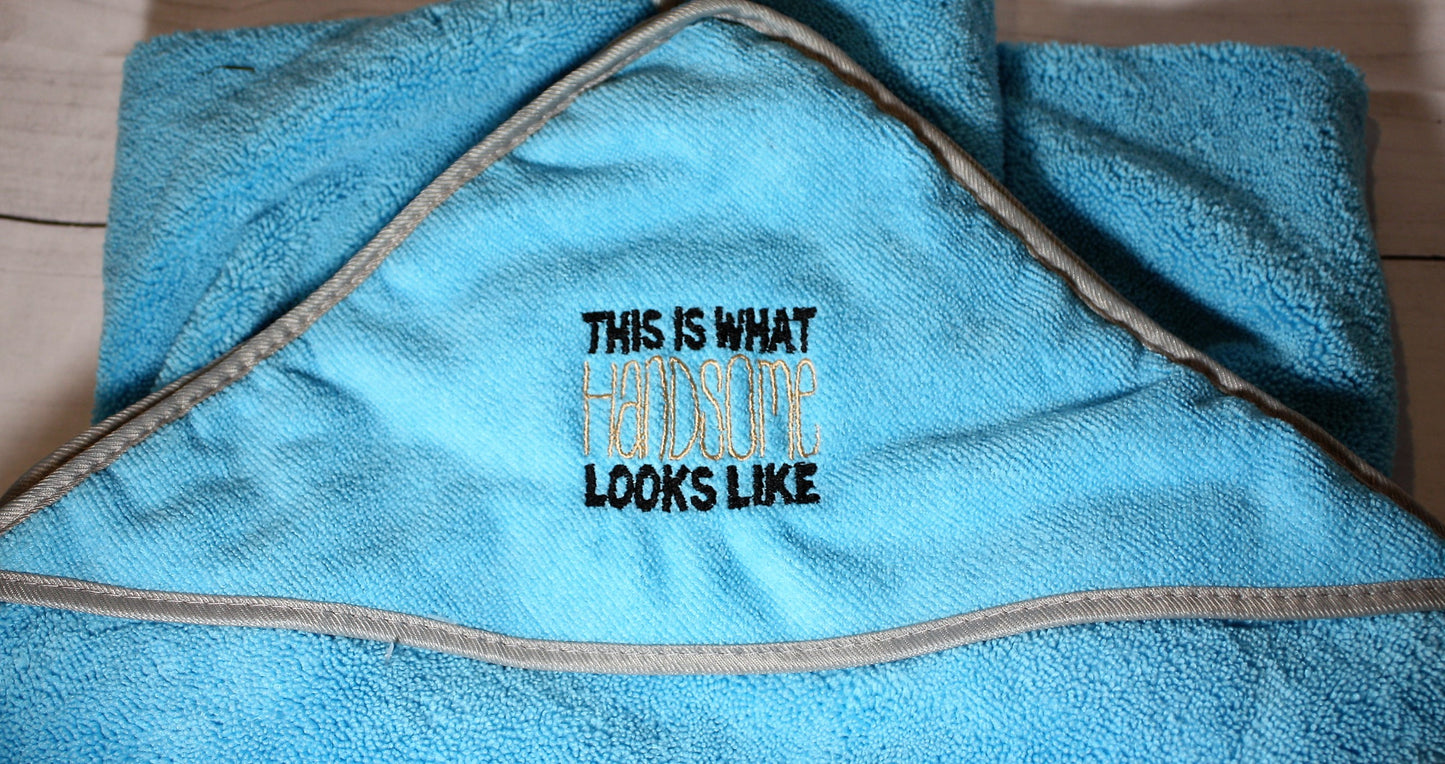 This is What Handsome Looks Like Hooded Bath Towel