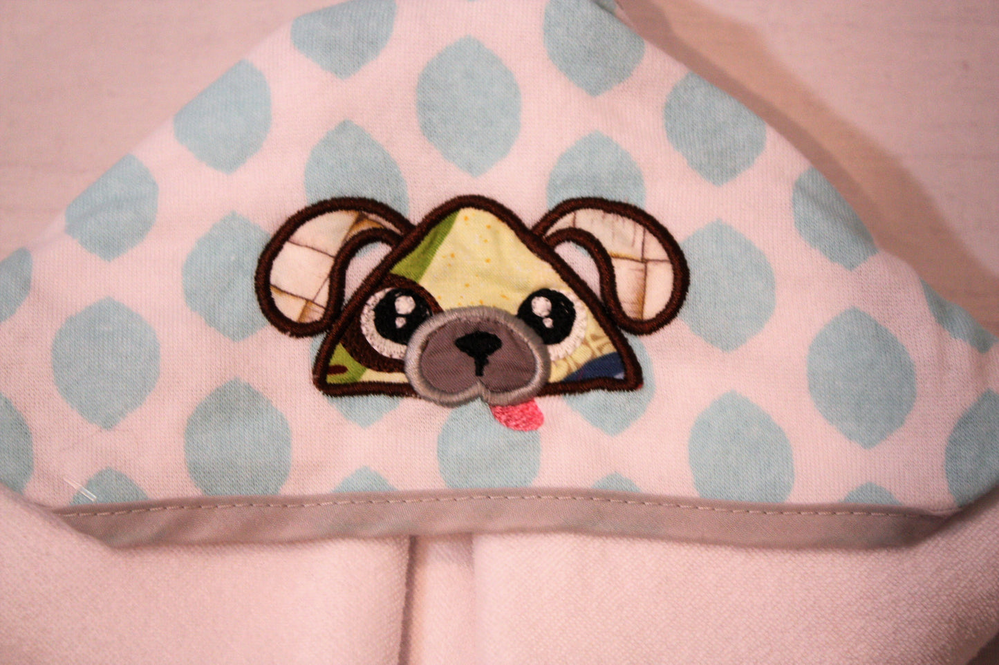 Dog Peeker Hooded Bath Towel