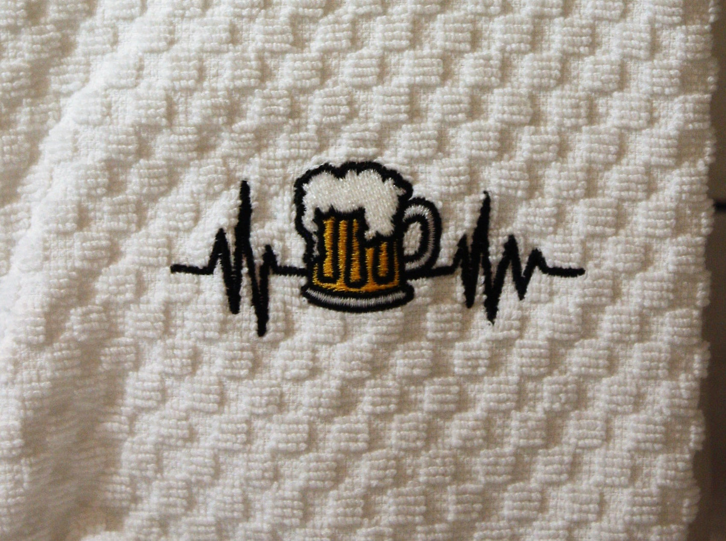 Beer Mug Heartbeat Kitchen Towel