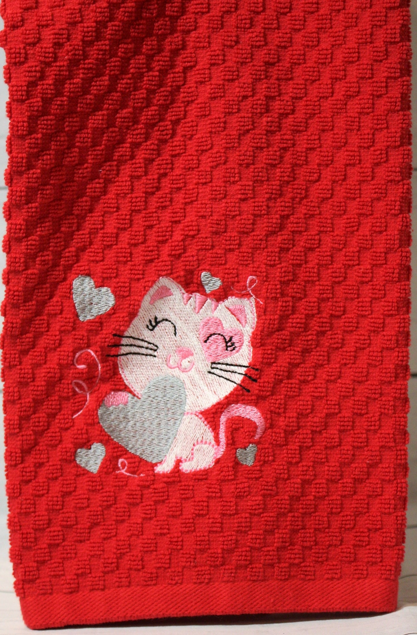 Sweetheart Cat Kitchen Towel
