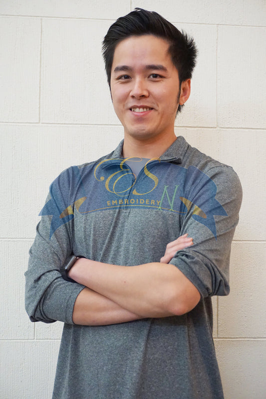 Cool & Dry Heathered Performance Quarter-Zip - ES Embroidery