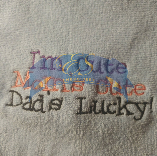 I'm Cute, Mom's Cute, Dad's Lucky Bib