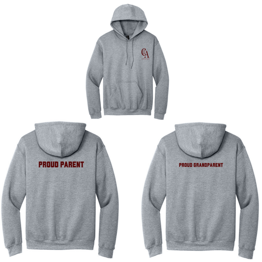 Chiaravalle Academy Proud Parent or Grandparent - Hoodie - DTF Left Chest and Back - Unisex - Gildan 18500
