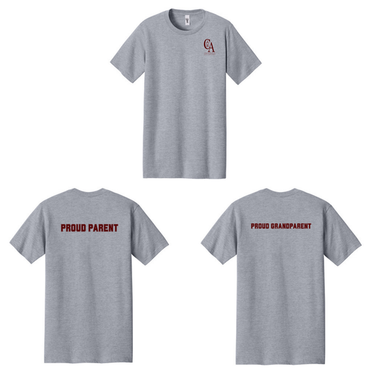 Chiaravalle Academy Proud Parent or Grandparent - Unisex T-Shirt - DTF Left Chest & Back - NL1810