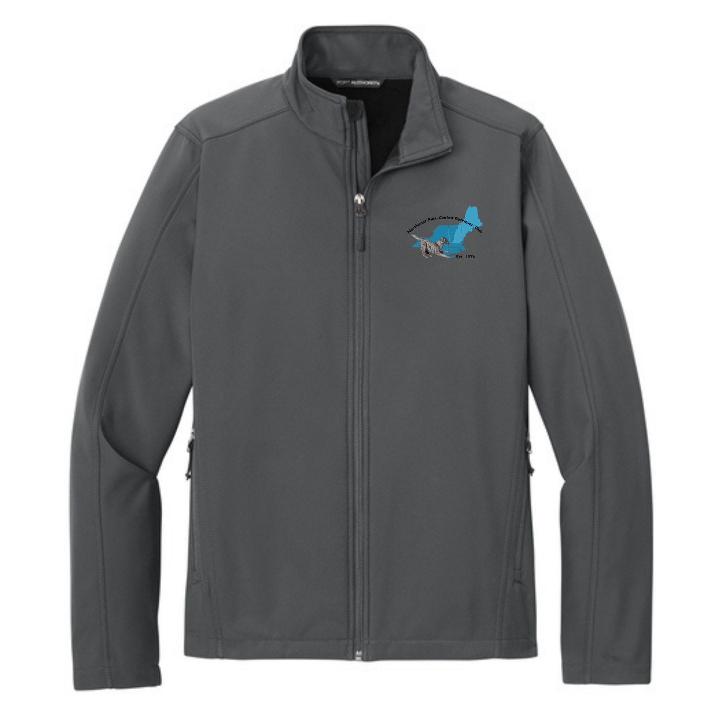NE Flat Coated Retriever Club- Men's Soft Shell Jacket- DTF Left Chest & Back- PA-J317
