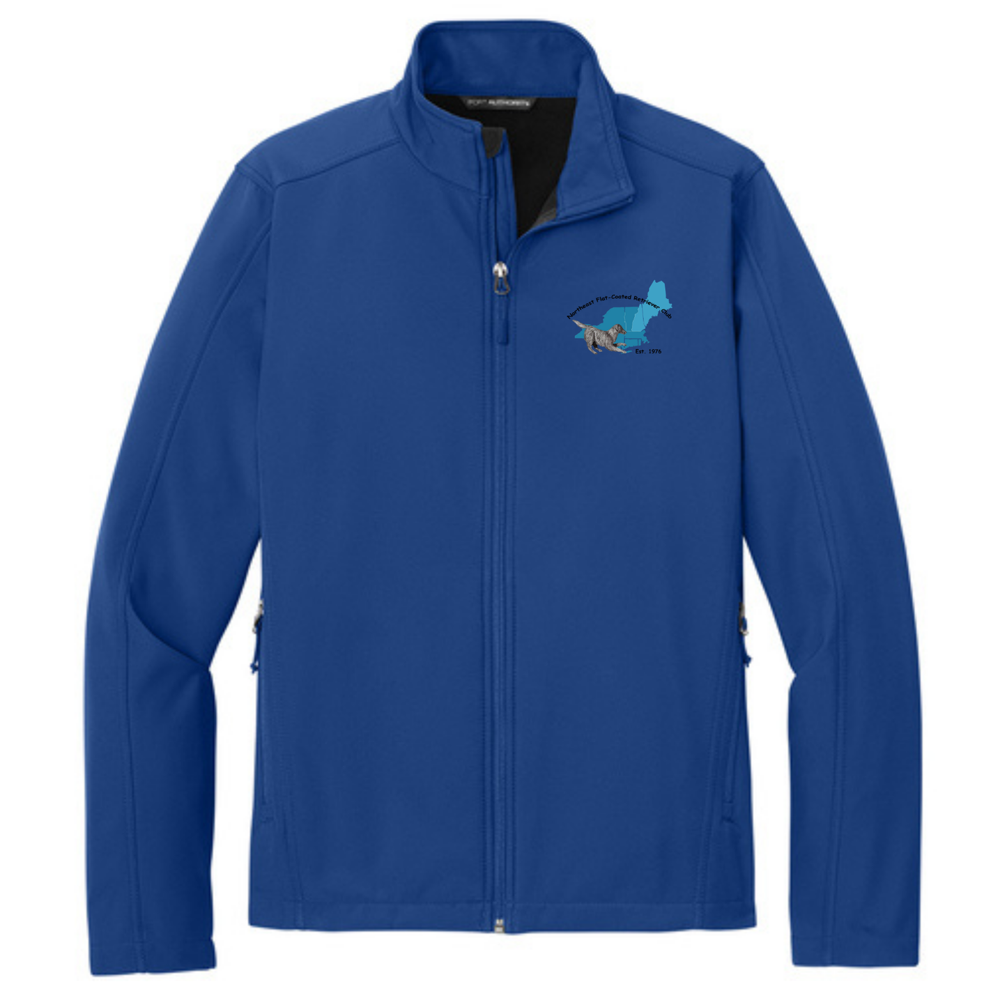NE Flat Coated Retriever Club- Men's Soft Shell Jacket- DTF Left Chest & Back- PA-J317
