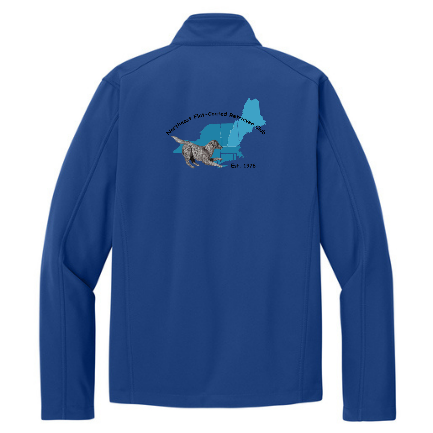 NE Flat Coated Retriever Club- Men's Soft Shell Jacket- DTF Left Chest & Back- PA-J317