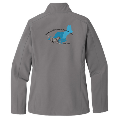 NE Flat Coated Retriever Club- Women's Soft Shell Jacket- DTF Left Chest & Back - PA-L317