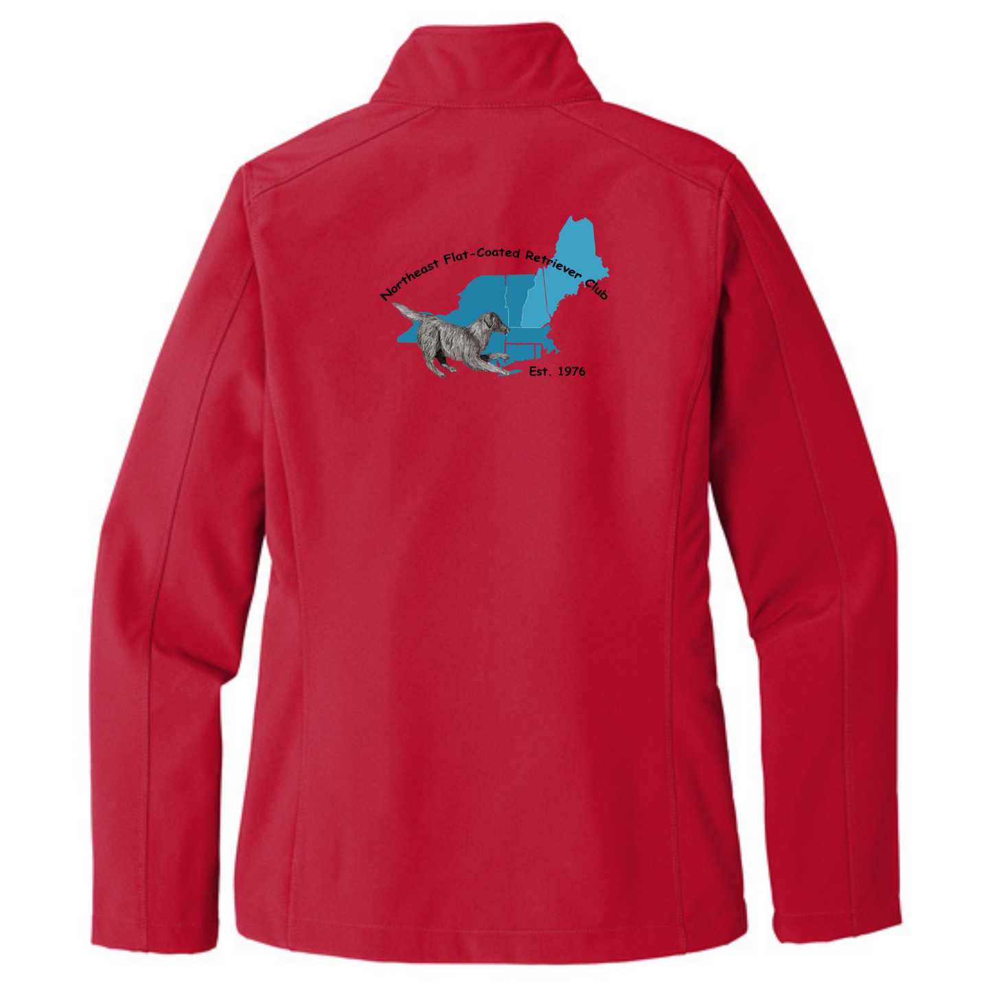 NE Flat Coated Retriever Club- Women's Soft Shell Jacket- DTF Left Chest & Back - PA-L317