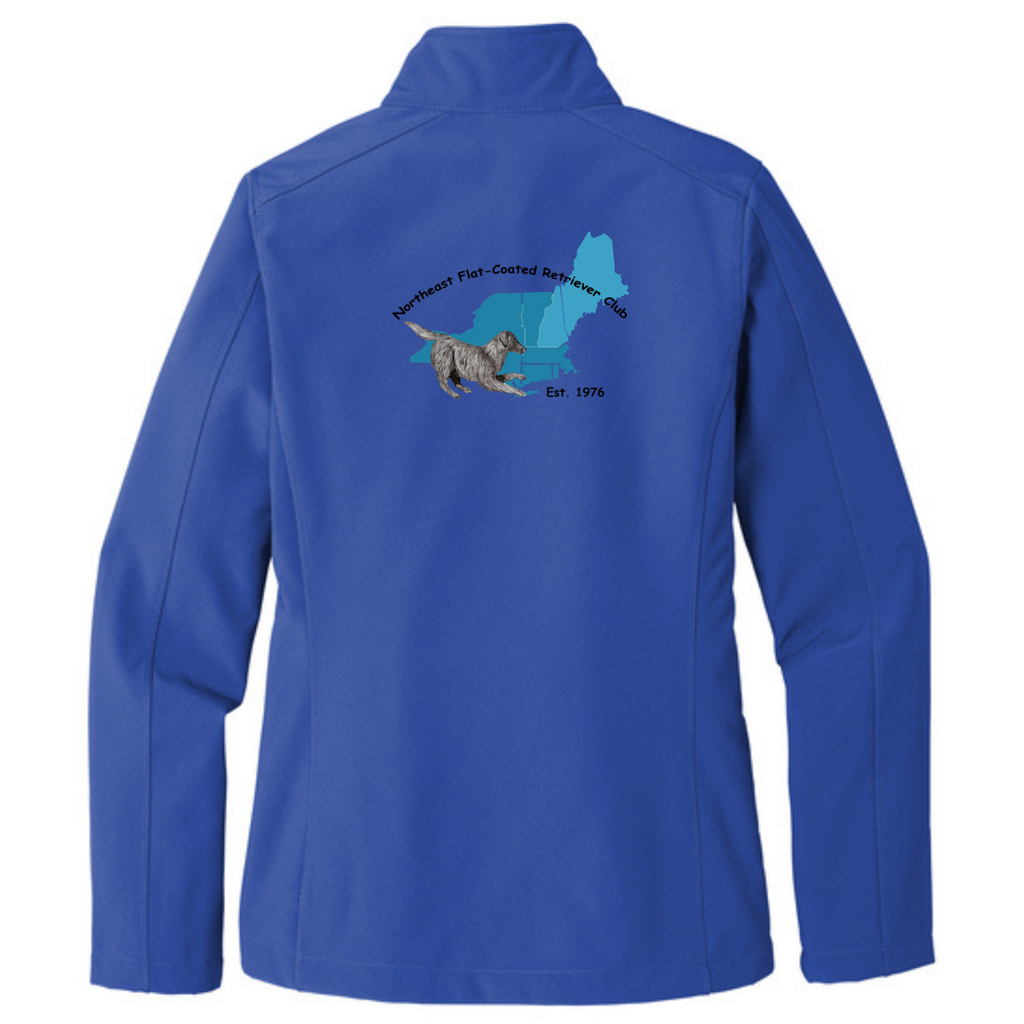 NE Flat Coated Retriever Club- Women's Soft Shell Jacket- DTF Back - PA-L317