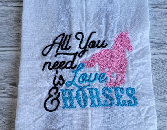 All you need is Love & Horses Towel