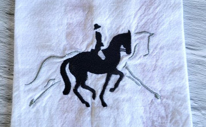 Dressage Horse with Rider Towel