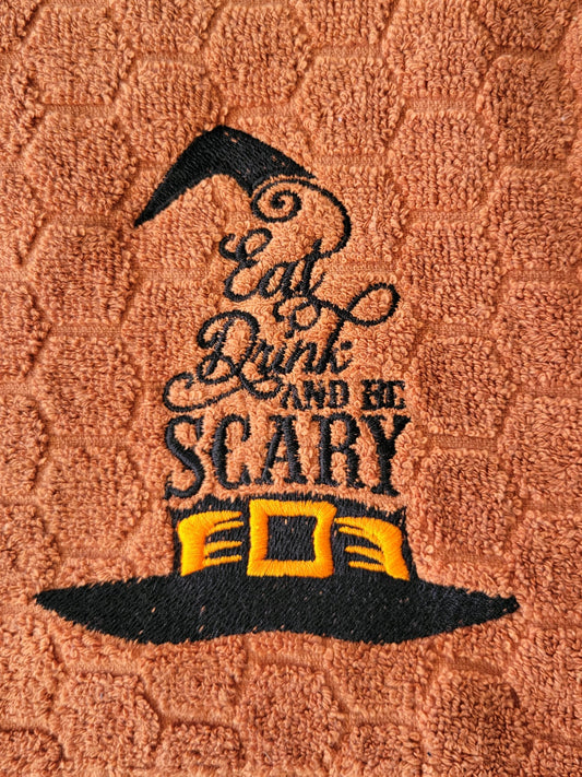 Eat, Drink & Be Scary Kitchen Towel (Halloween)