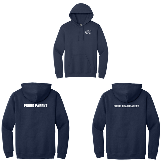 Enfield Montessori Proud Parent, Grandparent, Alumni - Hoodie - DTF Left Chest and Back - Unisex - Gildan 18500