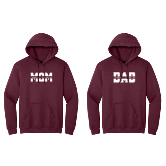 Chiaravalle Academy MOM or DAD - Hoodie - DTF Center - Unisex - Gildan 18500