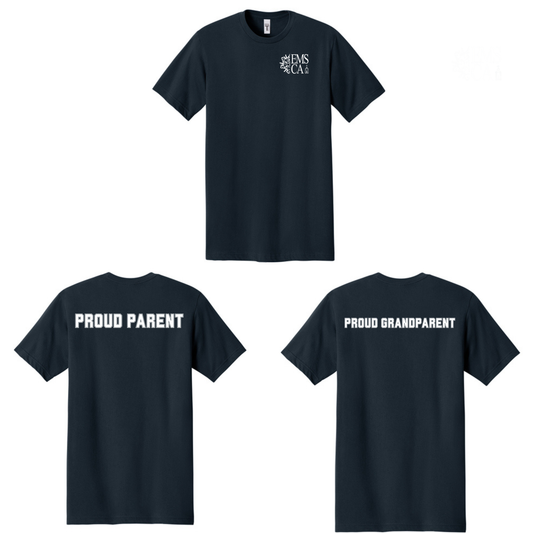 Enfield Montessori Proud Parent, Grandparent, Alumni - Unisex T-Shirt - DTF Left Chest & Back - NL1810