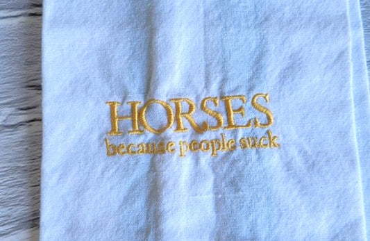 Horses Because People Suck Towel