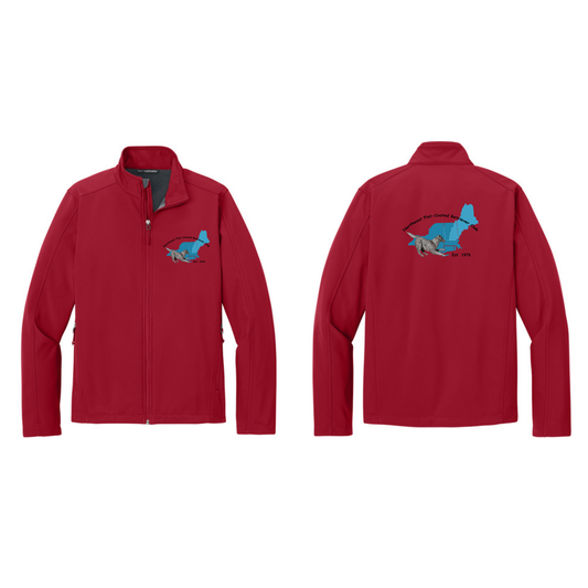 NE Flat Coated Retriever Club- Men's Soft Shell Jacket- DTF Left Chest & Back- PA-J317