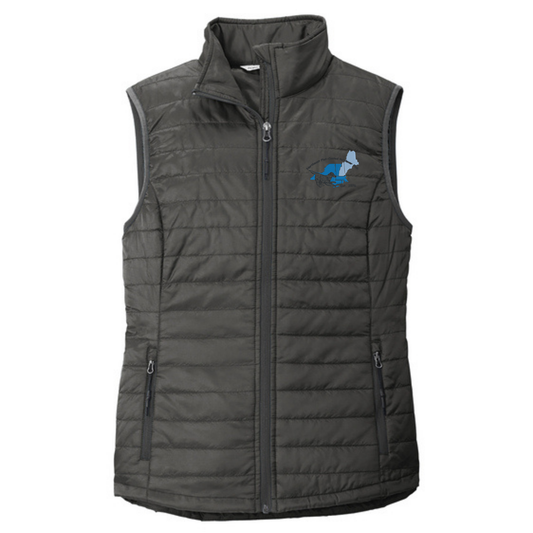 NE Flat Coated Retriever Club - Women's Puffy Vest - EMBROIDERED - L851