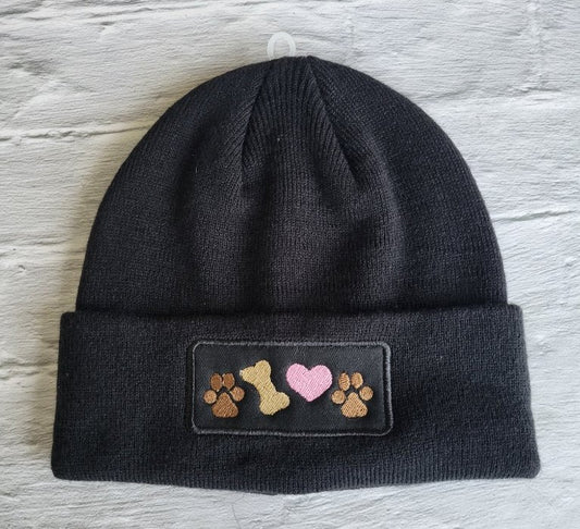 Paw, Bone, Heart, Paw Beanie