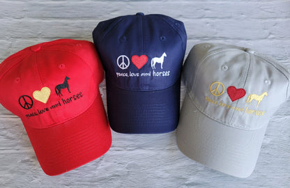 Peace, Love, and Horses Hat