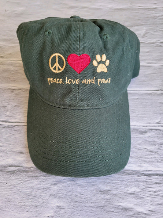 Peace, Love, and Paws Hat