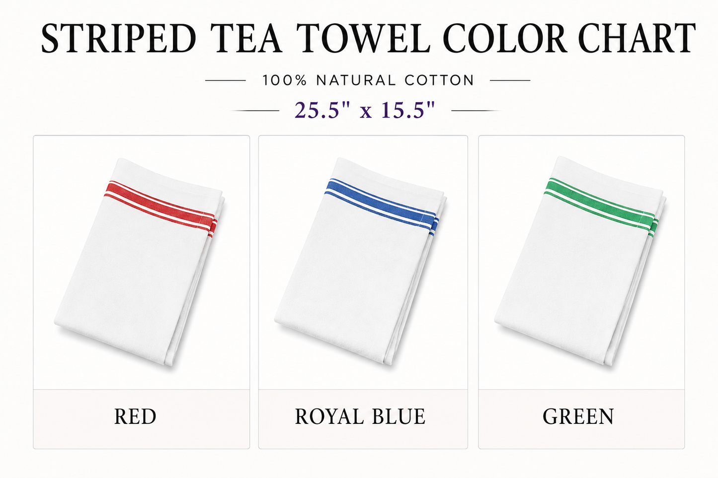Striped Tea Towel Color Chart