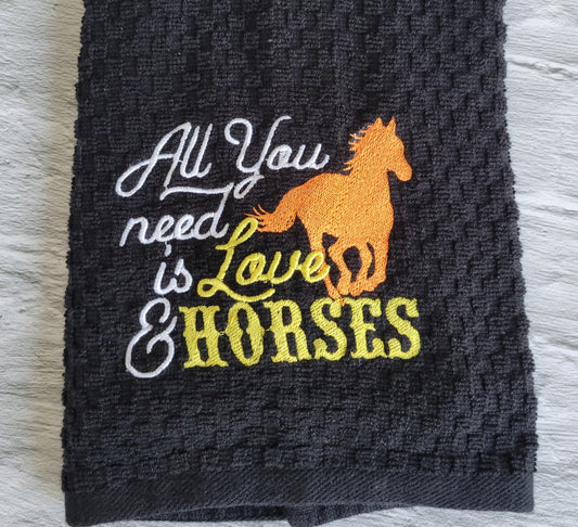 All you need is Love & Horses Towel