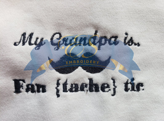 My Grandpa is Fan {tache} tic Hooded Bath Towel