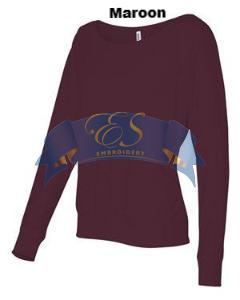Flowy Long-Sleeve Off Shoulder T-Shirt - ES Embroidery