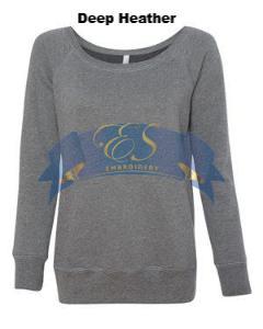 Sponge Fleece Wide Neck Sweatshirt - ES Embroidery