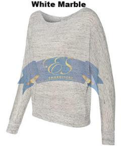 Flowy Long-Sleeve Off Shoulder T-Shirt - ES Embroidery