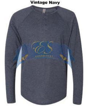 Triblend Long-Sleeve Henley - ES Embroidery