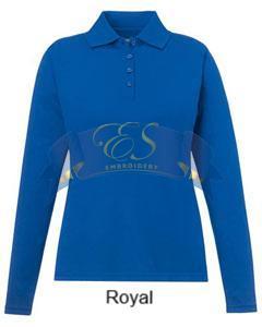 Performance Long-Sleeve Piqué Polo - ES Embroidery