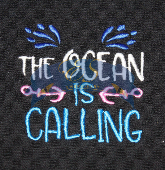 The Ocean is Calling Kitchen Towel