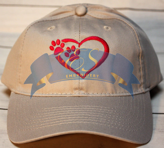 Heart with Paw Prints Hat