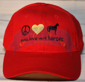 Peace, Love, and Horses Hat
