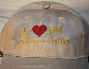 Peace, Love, and Horses Hat