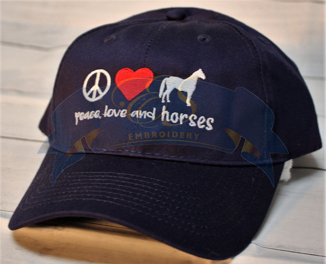 Peace, Love, and Horses Hat