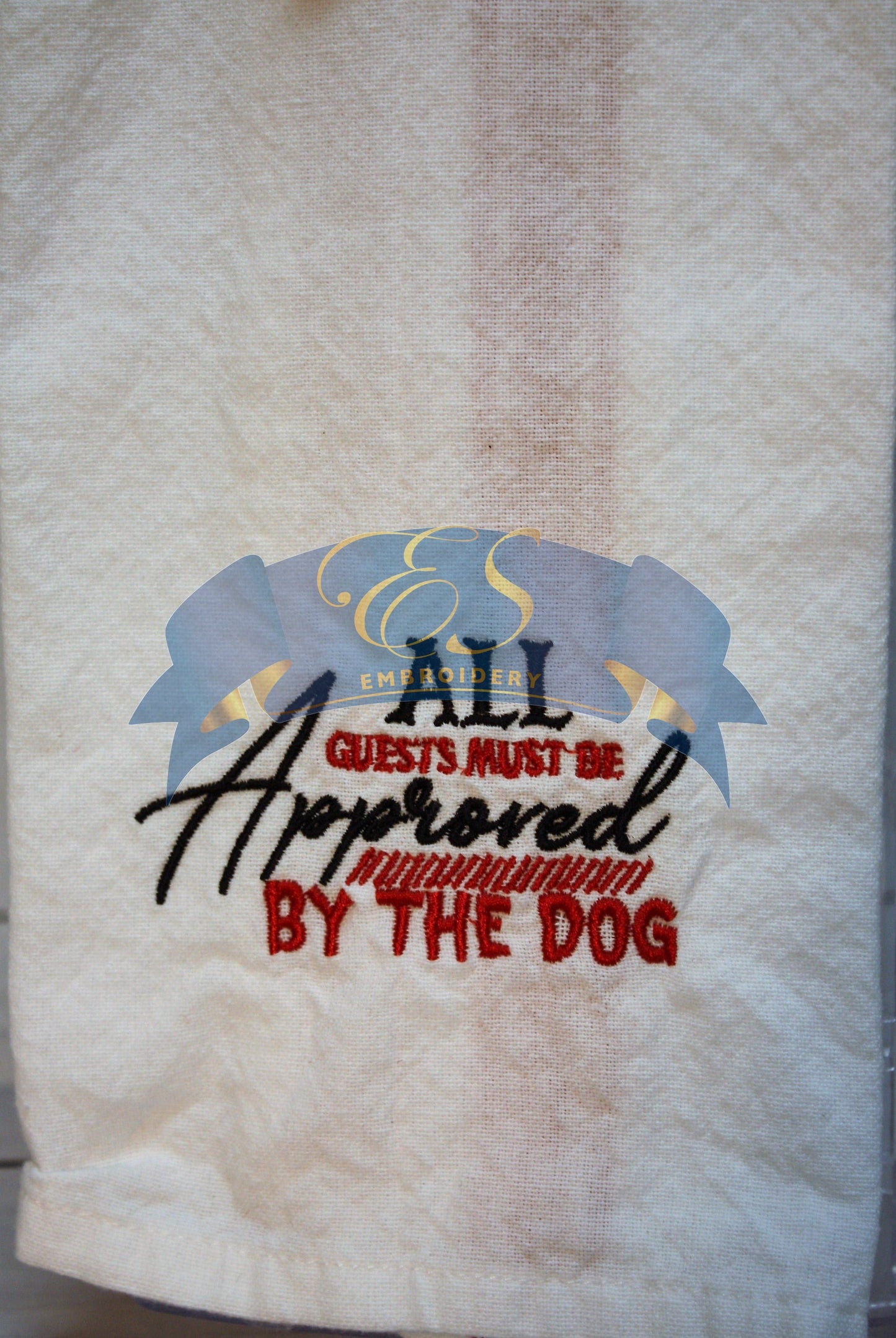 All guests must be approved by the dog Towel