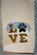 Love with Paw Print Towel
