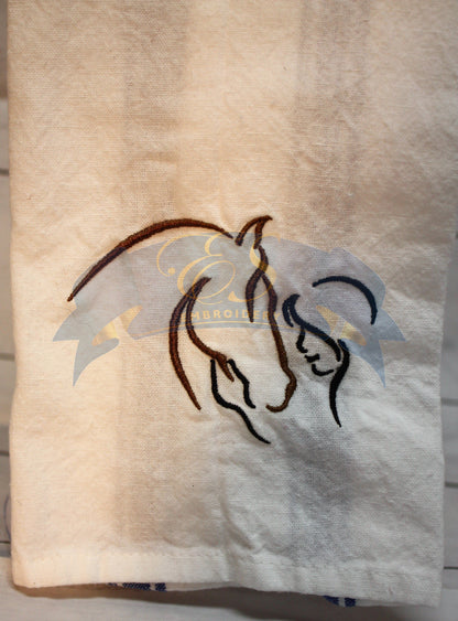 Horse and Girl Towel